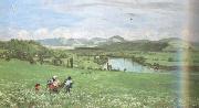 Hans Thoma The Rhine Near Sackingen (nn02) oil painting picture wholesale